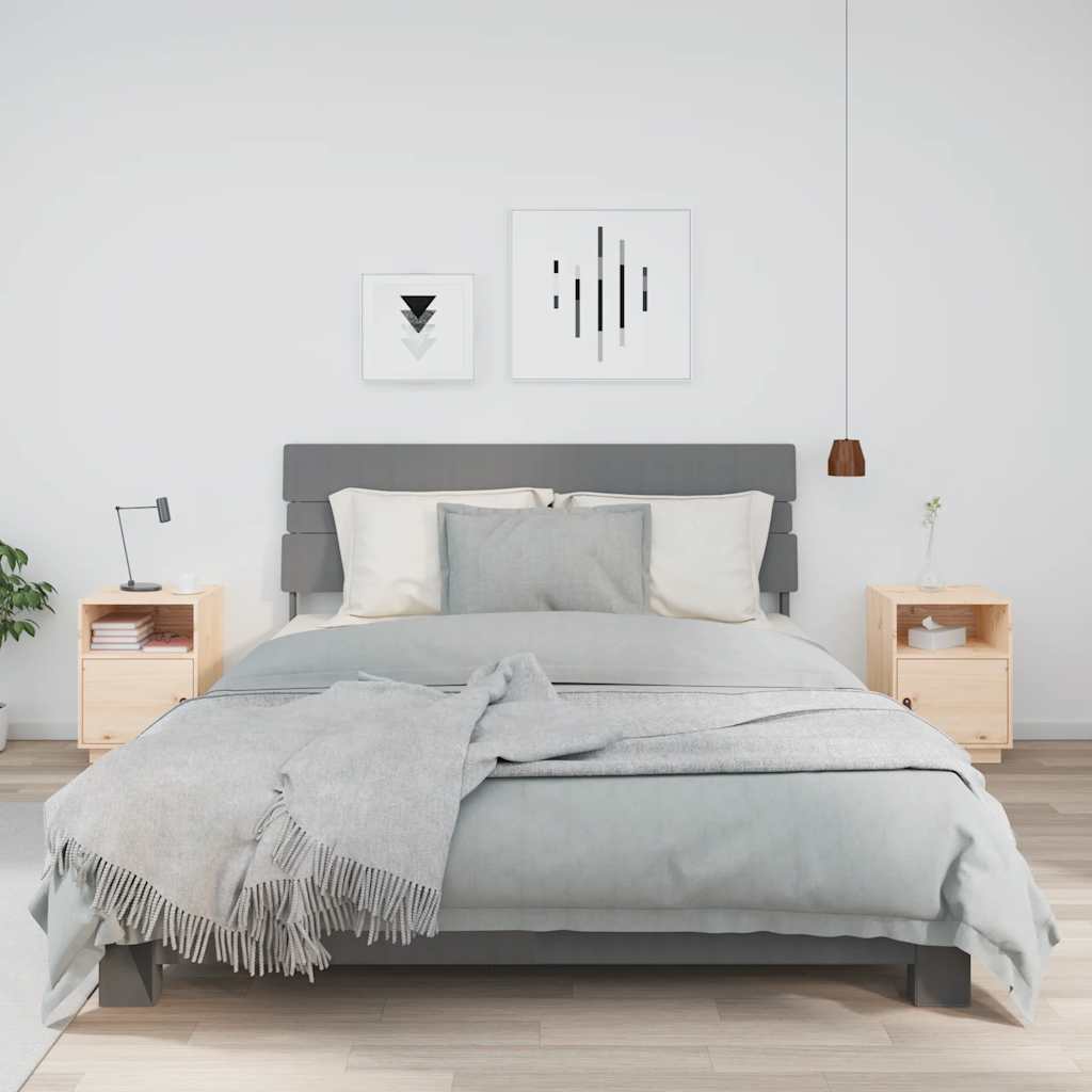 Nachtkastjes 2 st 40x34x55 cm massief grenenhout – afbeelding 1