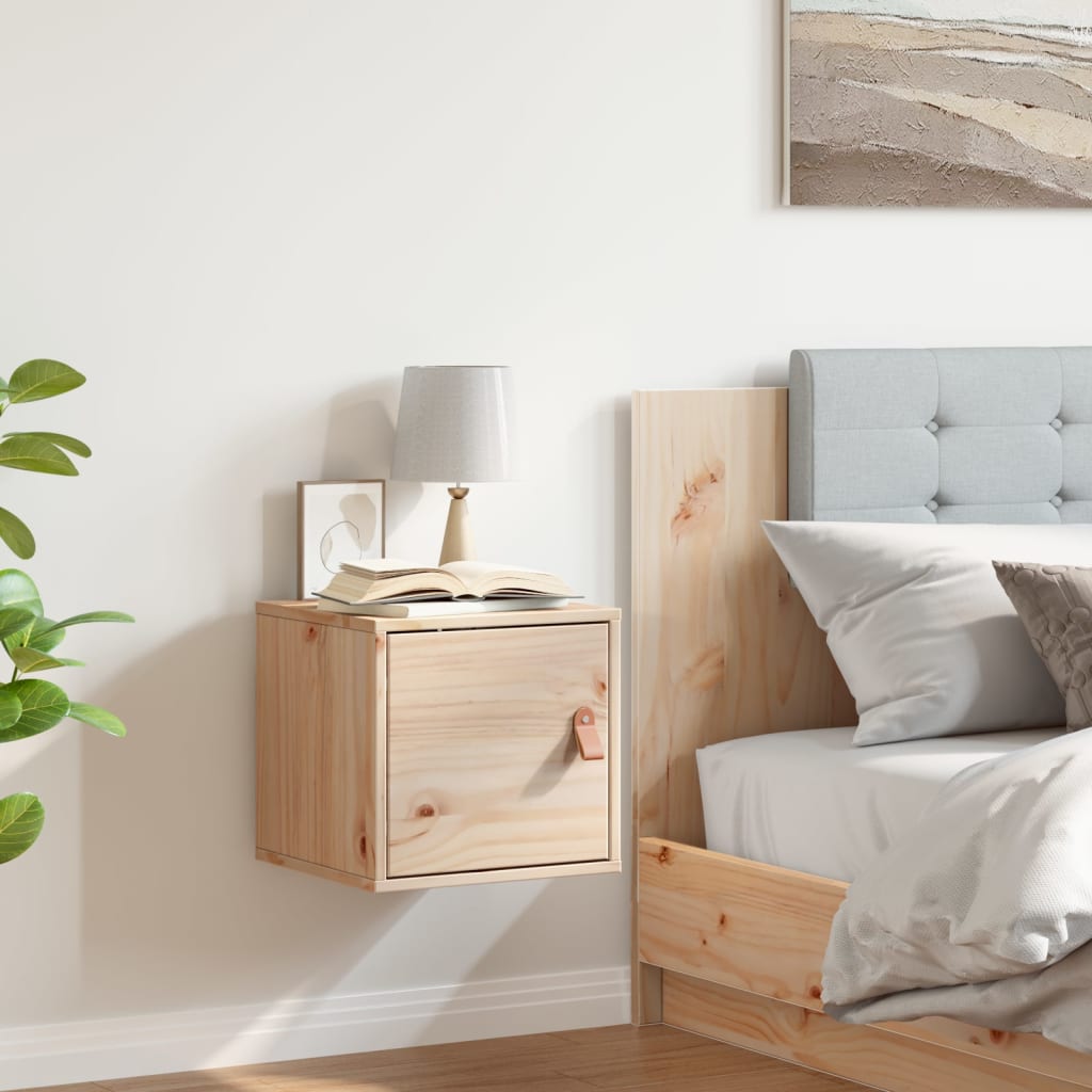 Wandkast 31,5x30x30 cm massief grenenhout – afbeelding 1