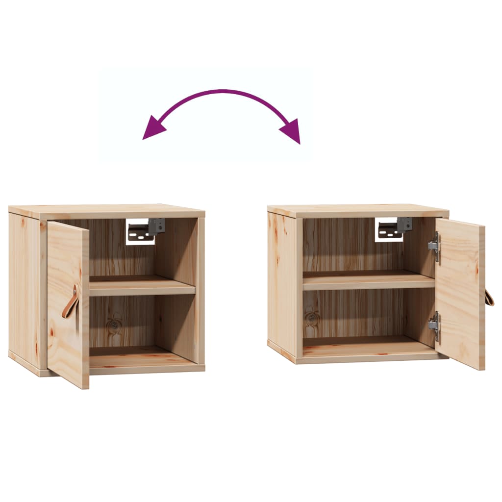 Wandkast 31,5x30x30 cm massief grenenhout – afbeelding 9