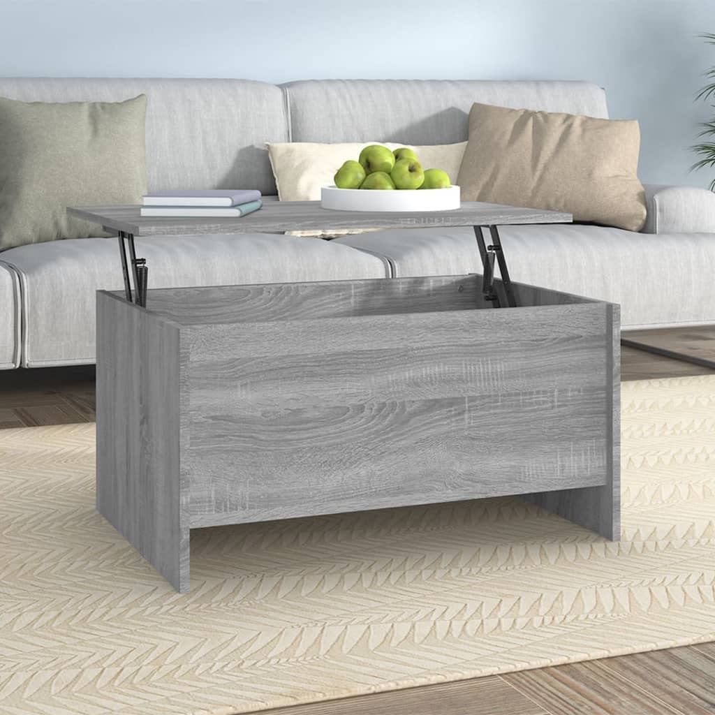 Salontafel 80x55,5x41,5 cm bewerkt hout grijs sonoma eikenkleur