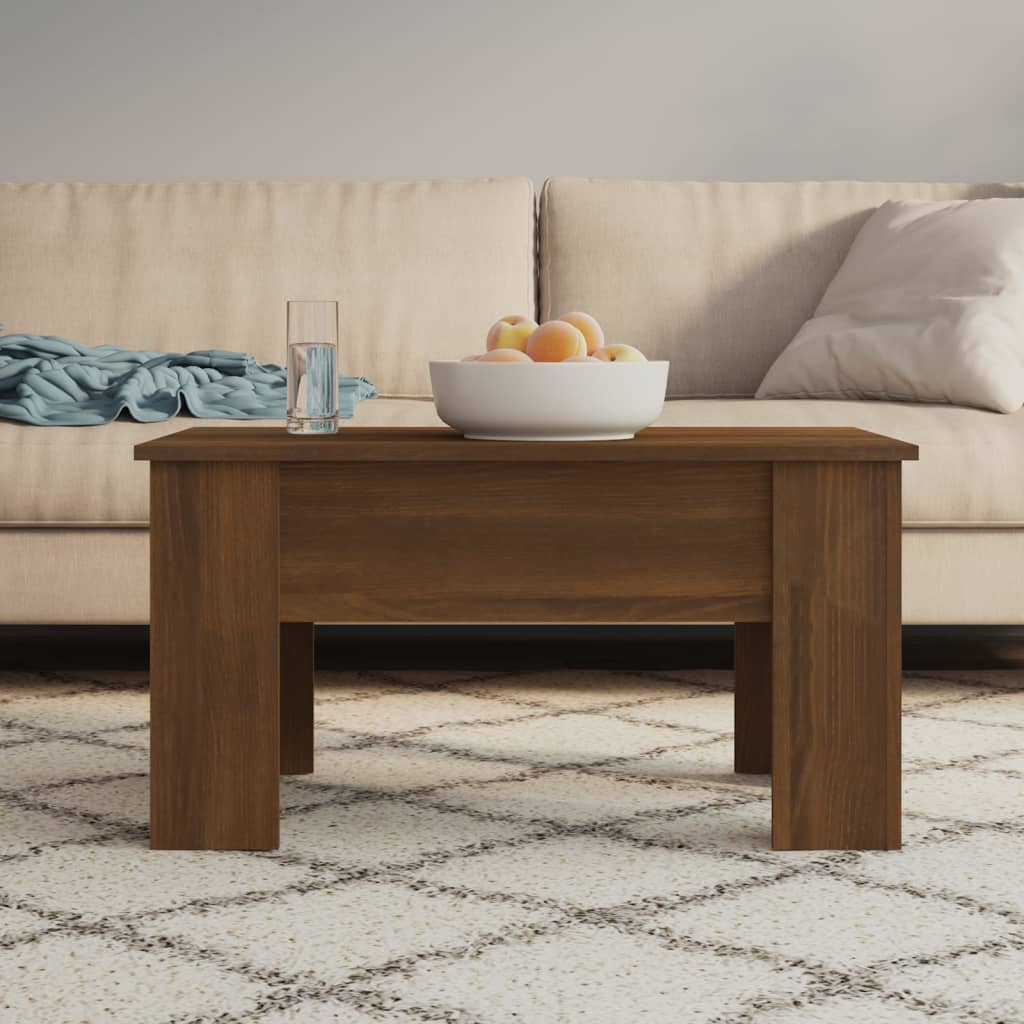 Salontafel 79x49x41 cm bewerkt hout bruin eikenkleur
