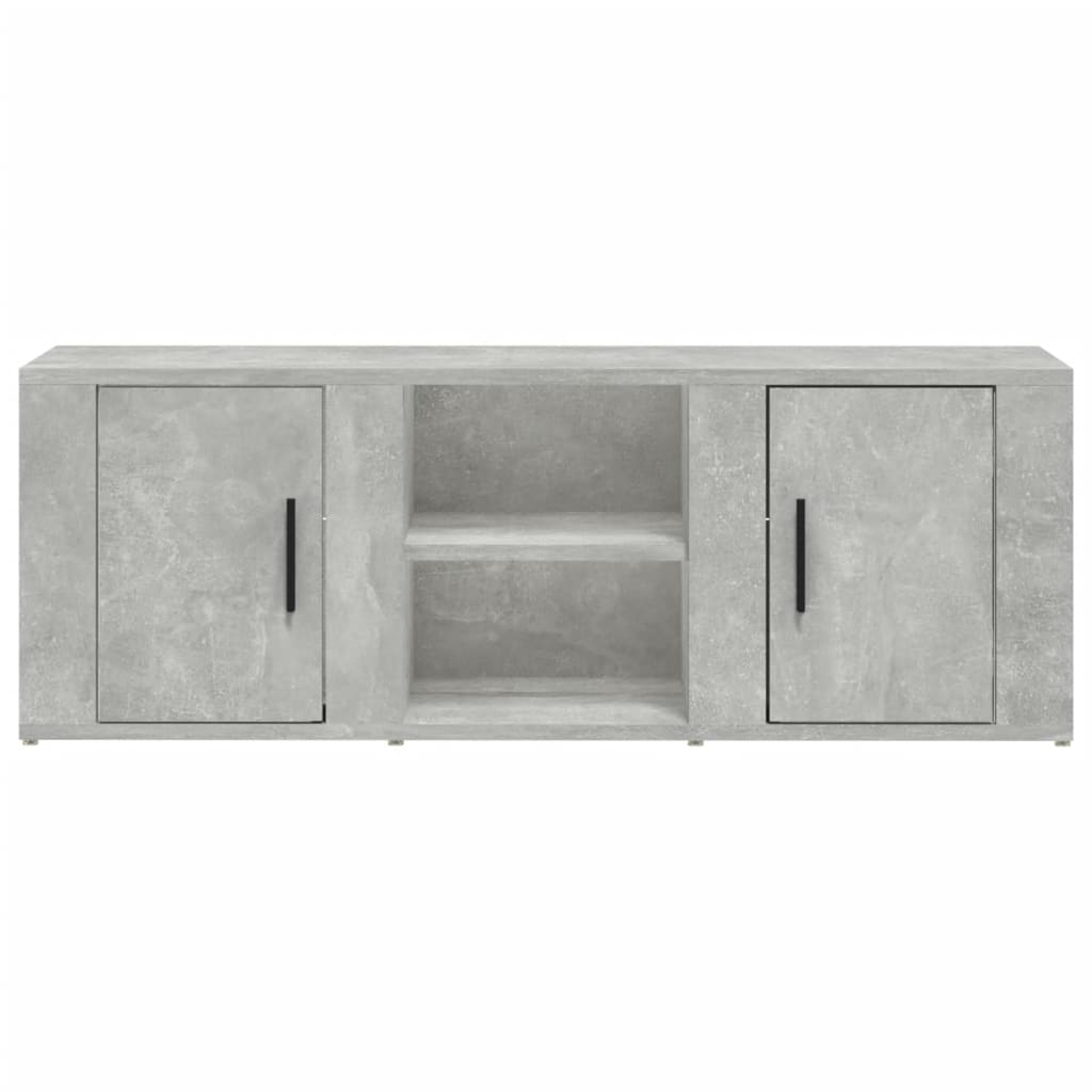 Tv-meubel 100x31,5x35 cm bewerkt hout betongrijs – afbeelding 5