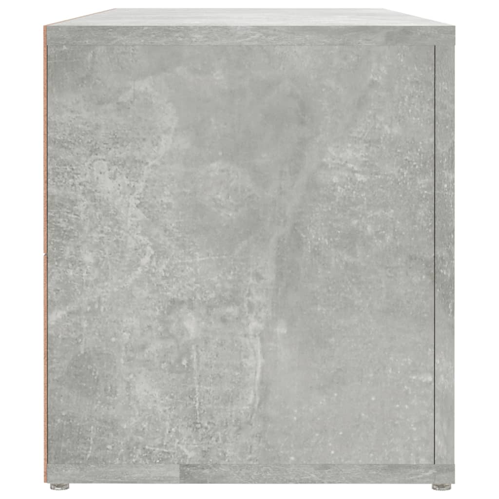 Tv-meubel 100x31,5x35 cm bewerkt hout betongrijs – afbeelding 6
