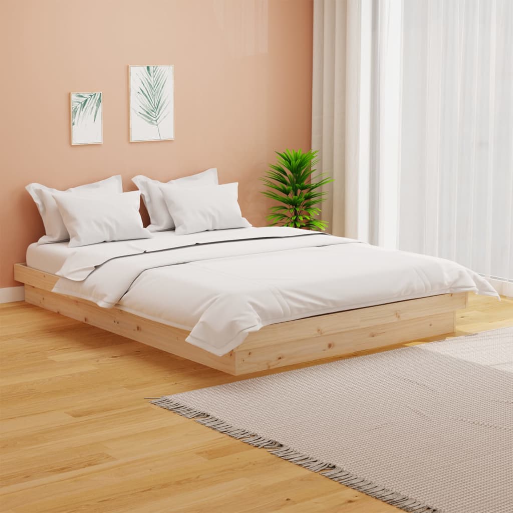 Bedframe massief hout 150x200 cm