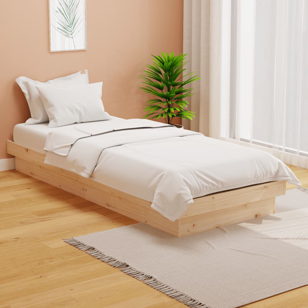Bedframe massief hout 75x190 cm