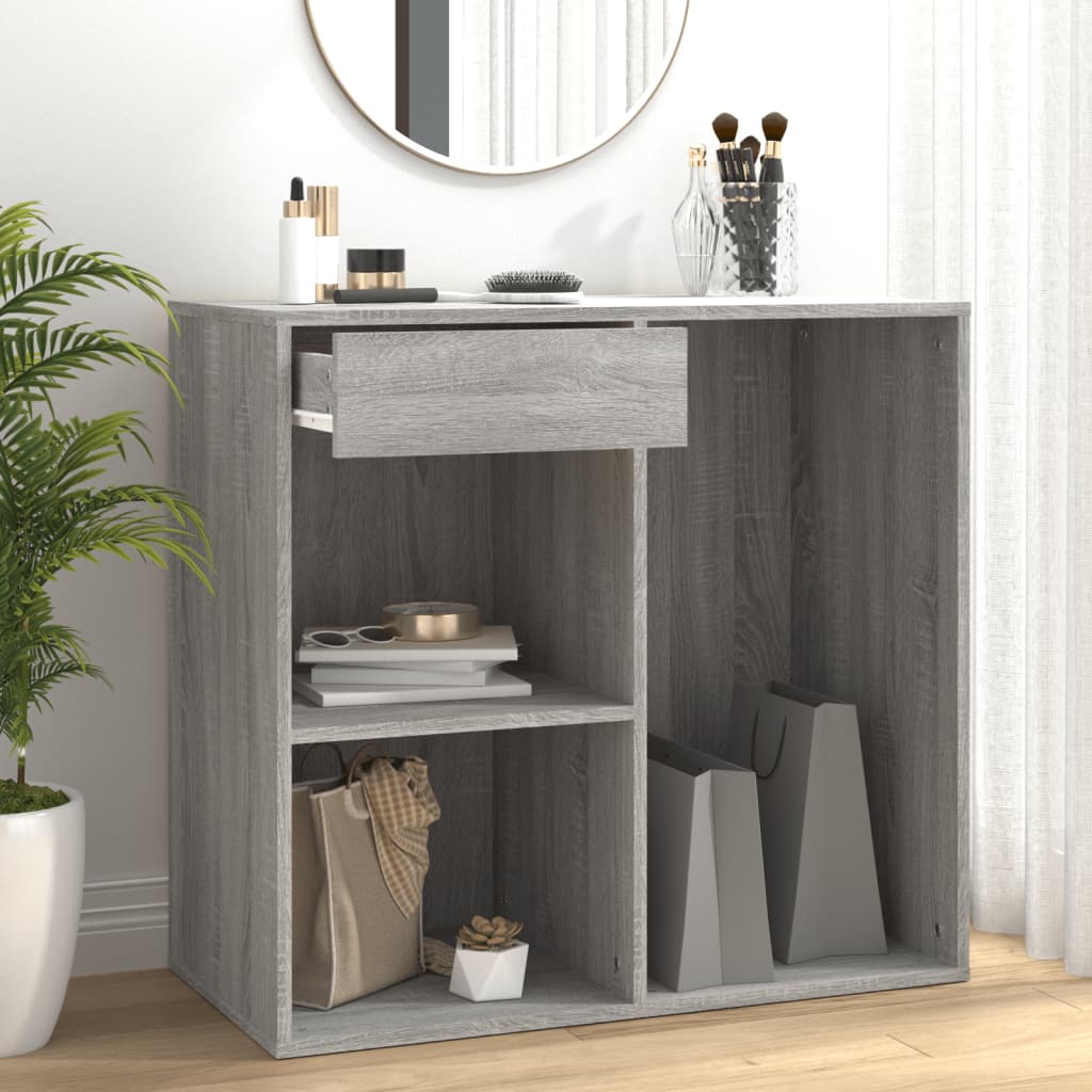 Cosmeticakast 80x40x75 cm bewerkt hout grijs sonoma eikenkleur – afbeelding 1