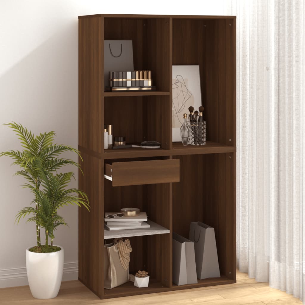 Cosmeticakast 80x40x75 cm bewerkt hout bruin eikenkleur – afbeelding 7