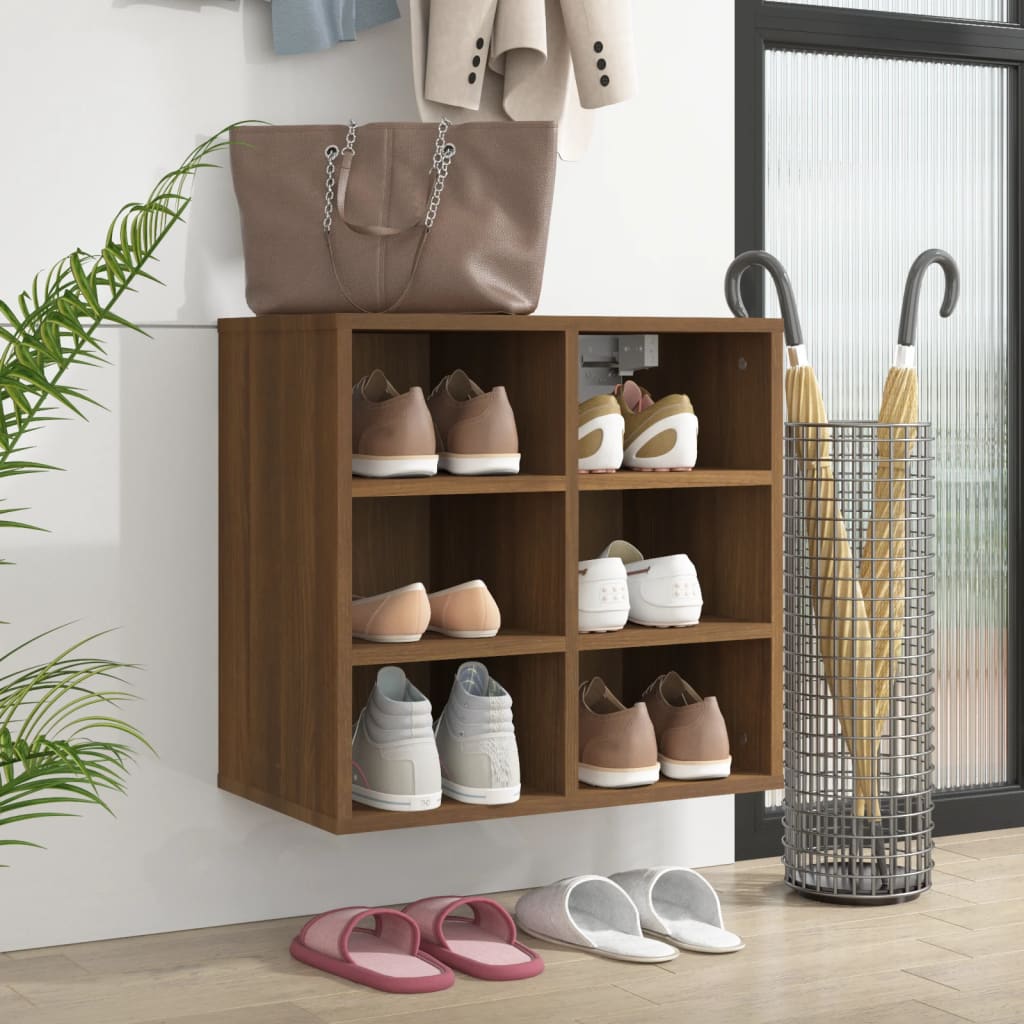 Schoenenkast 52,5x30x50 cm bruin eikenkleur – afbeelding 1