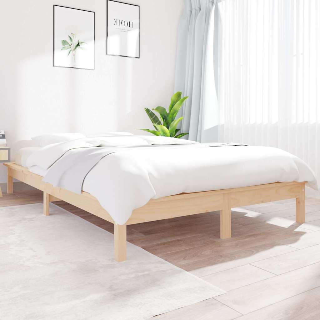 Bedframe massief grenenhout 120x200 cm – afbeelding 1