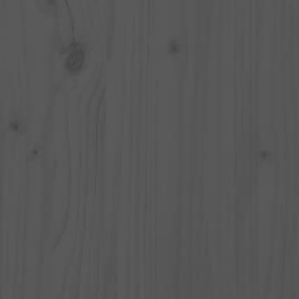 Bedframe LED massief hout grijs 90x200 cm – afbeelding 12