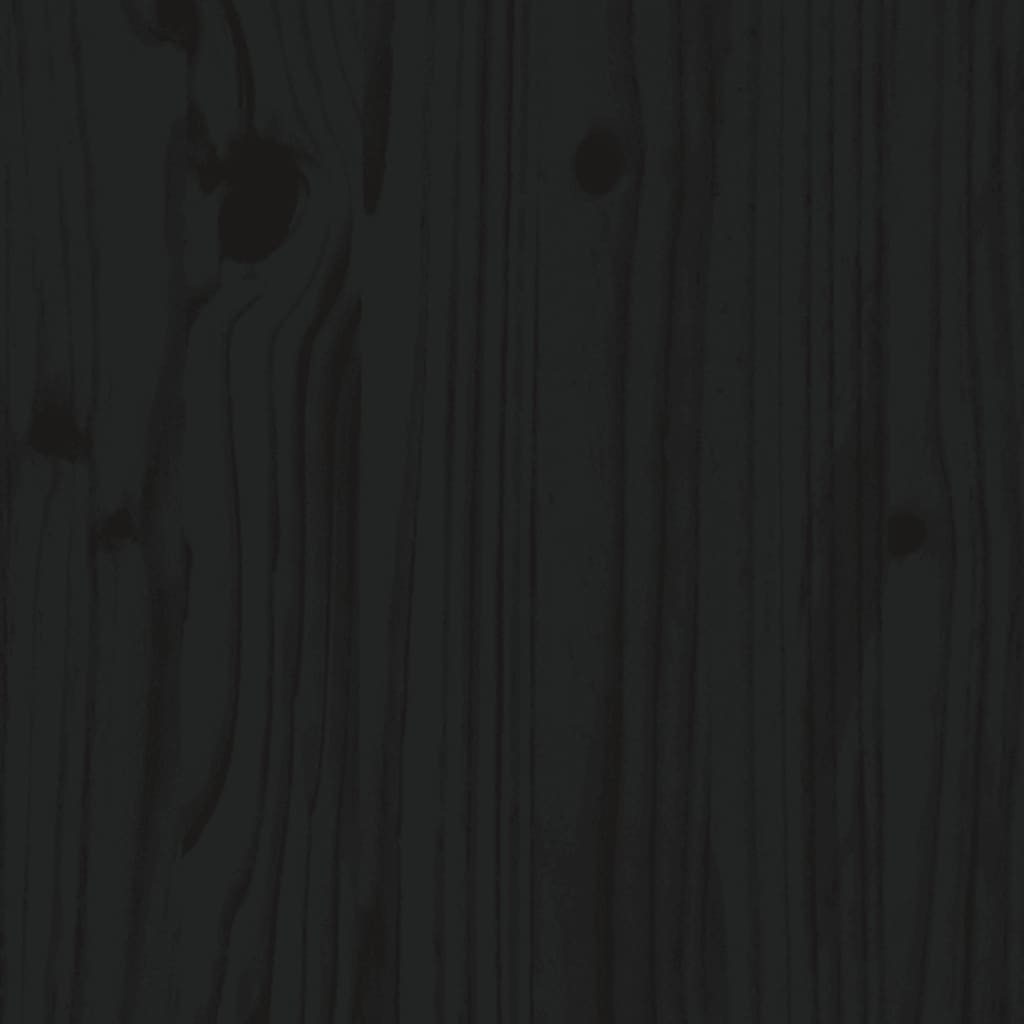 Bedframe LED massief hout zwart 200x200 cm – afbeelding 12