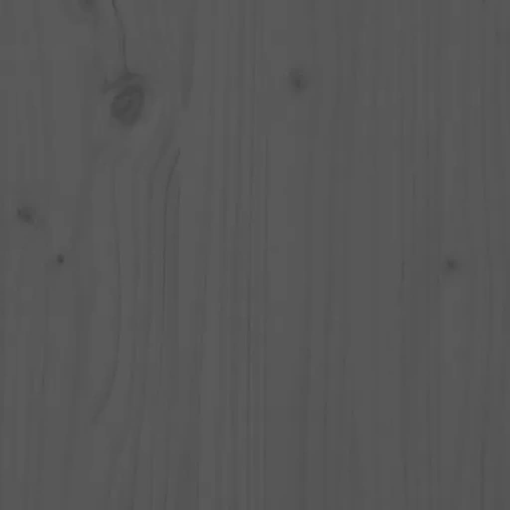 Bedframe LED massief hout grijs 75x190 cm 2FT6 – afbeelding 12