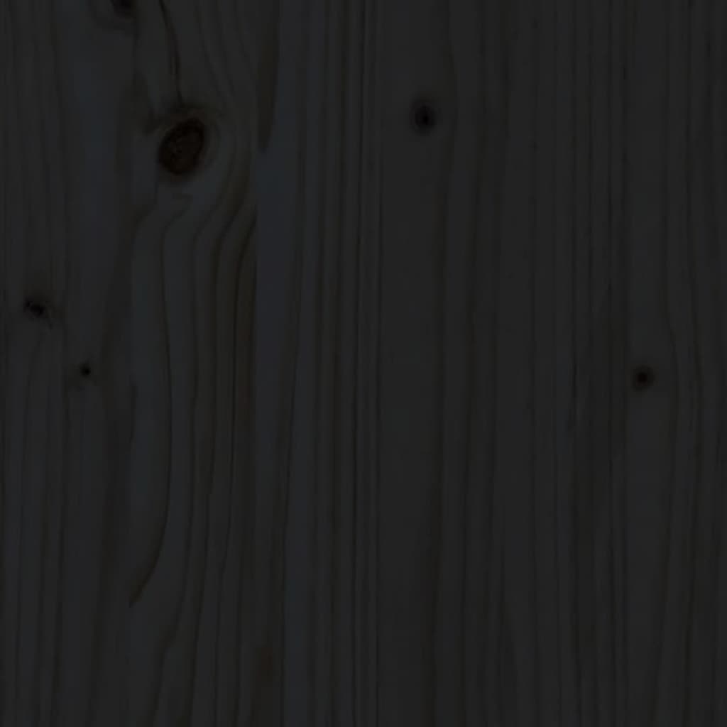 Bedframe LED massief hout zwart 90x190 cm – afbeelding 12