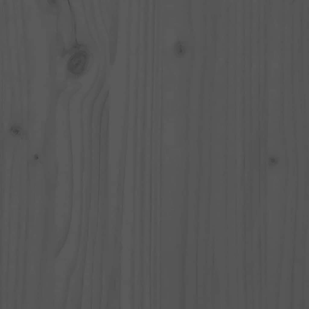 Bedframe LED massief hout grijs 120x190 cm – afbeelding 12