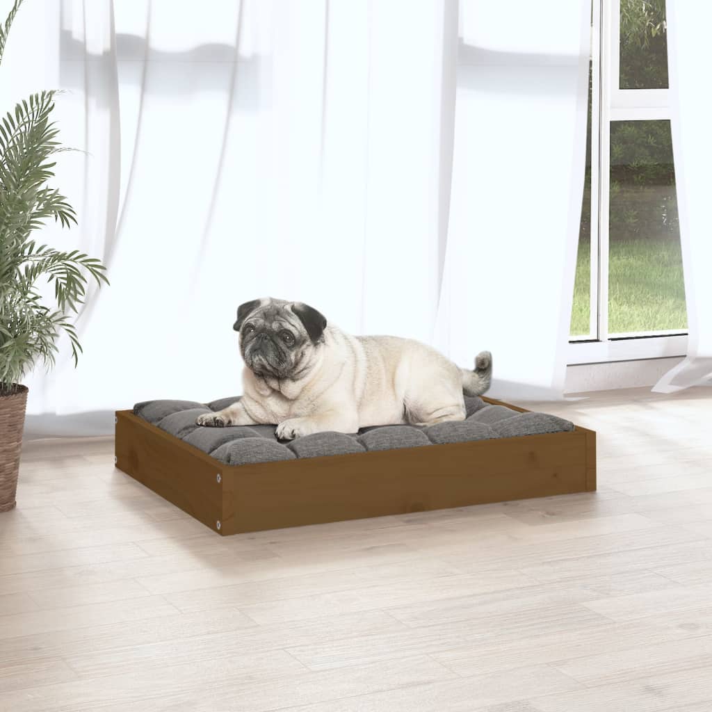 Hondenmand 61,5x49x9 cm massief grenenhout honingbruin – afbeelding 3