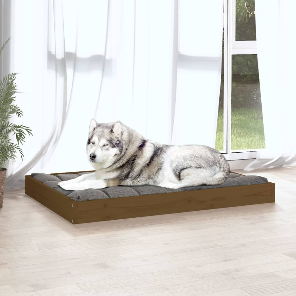 Hondenmand 101,5x74x9 cm massief grenenhout honingbruin – afbeelding 5