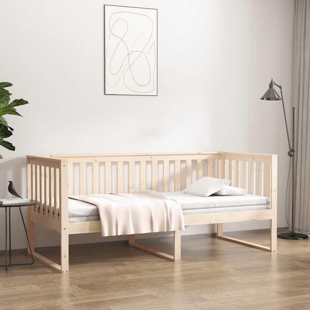 Slaapbank zonder matras 100x200 cm massief grenenhout – afbeelding 1