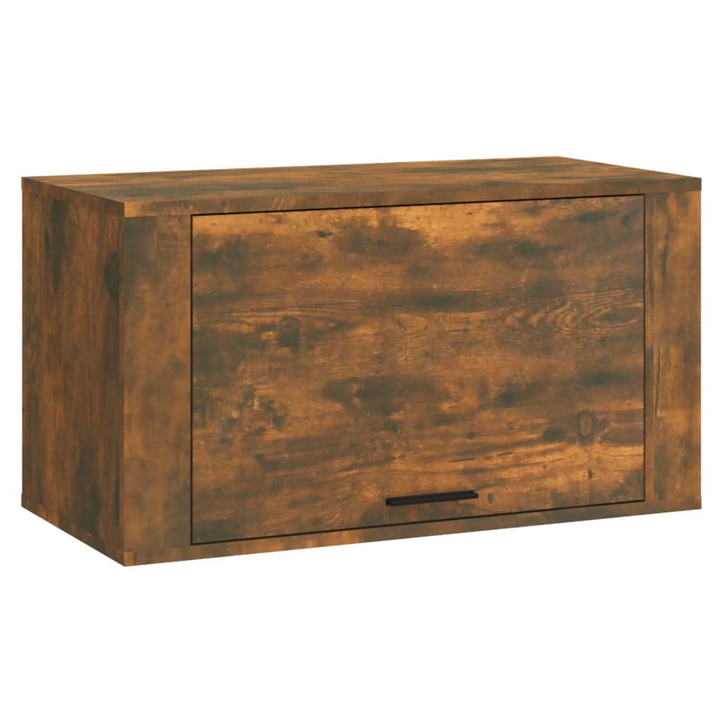 Wandschoenenkast 70x35x38 cm massief grenenhout gerookt eiken – afbeelding 2
