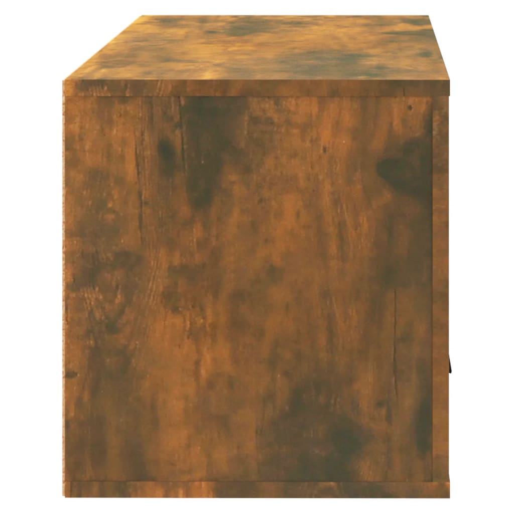 Wandschoenenkast 70x35x38 cm massief grenenhout gerookt eiken – afbeelding 6