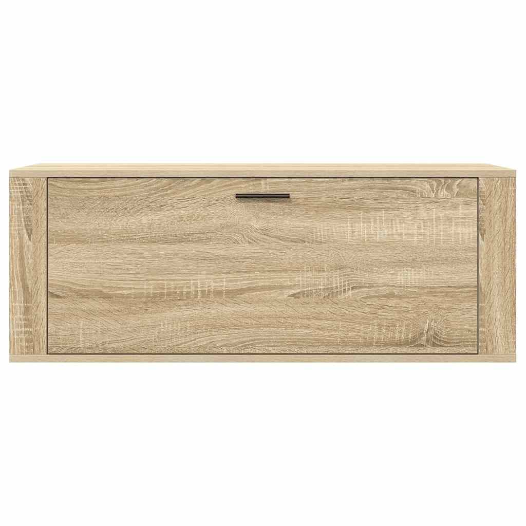 Wandschoenenkast 100x35x38 cm bewerkt hout sonoma eiken – afbeelding 5