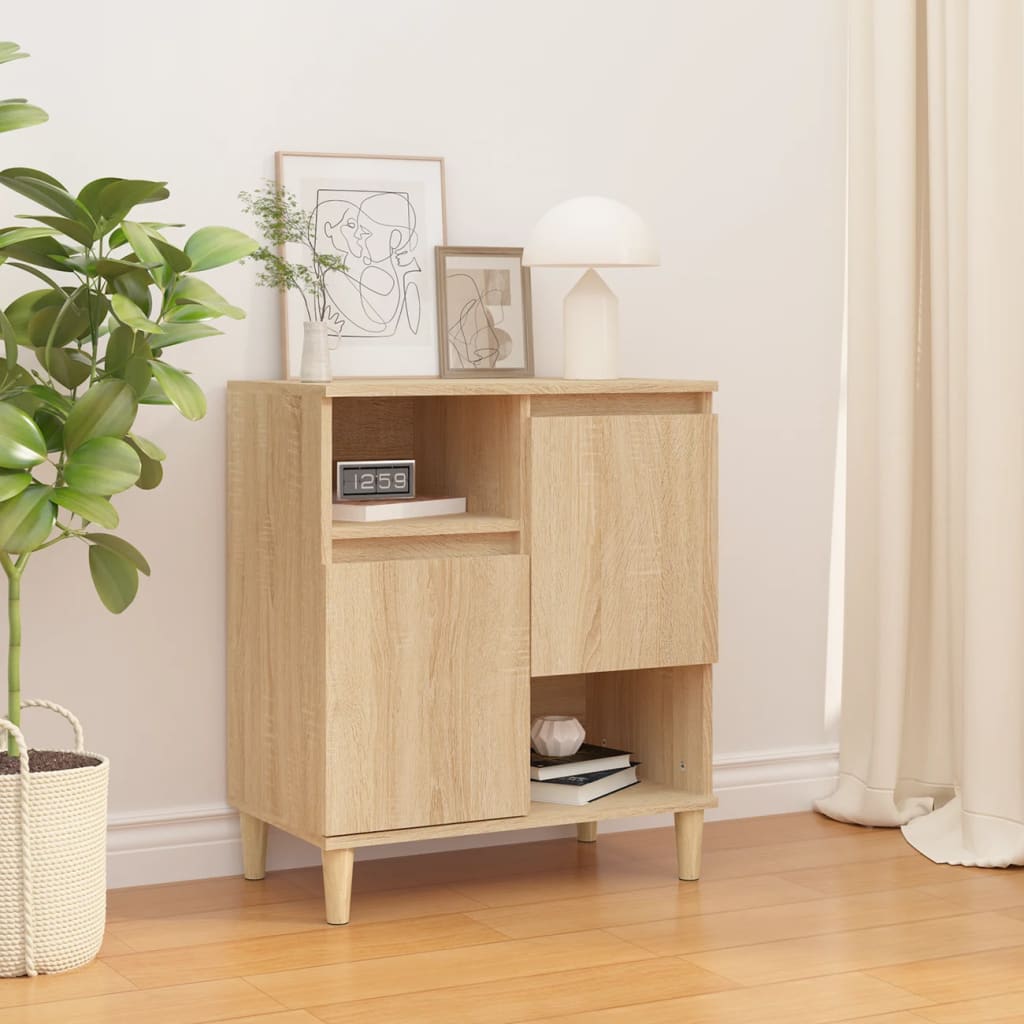 Dressoir 60x35x70 cm bewerkt hout sonoma eikenkleurig
