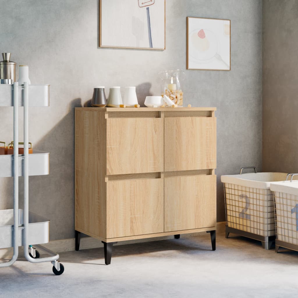 Dressoir 60x35x70 cm bewerkt hout sonoma eikenkleurig – afbeelding 1