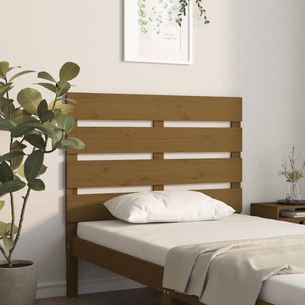Hoofdbord 100x3x80 cm massief grenenhout honingbruin – afbeelding 1
