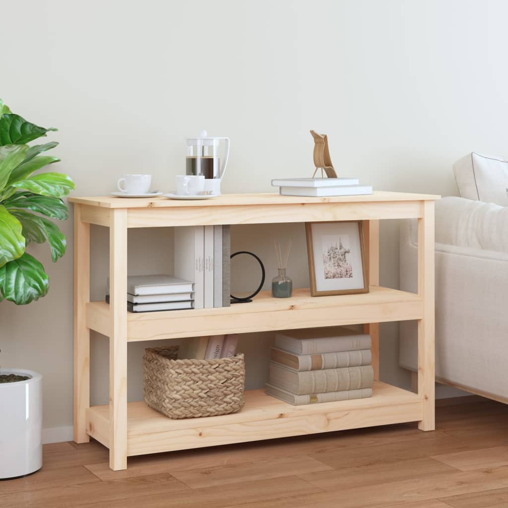 Wandtafel 110x40x74 cm massief grenenhout – afbeelding 1