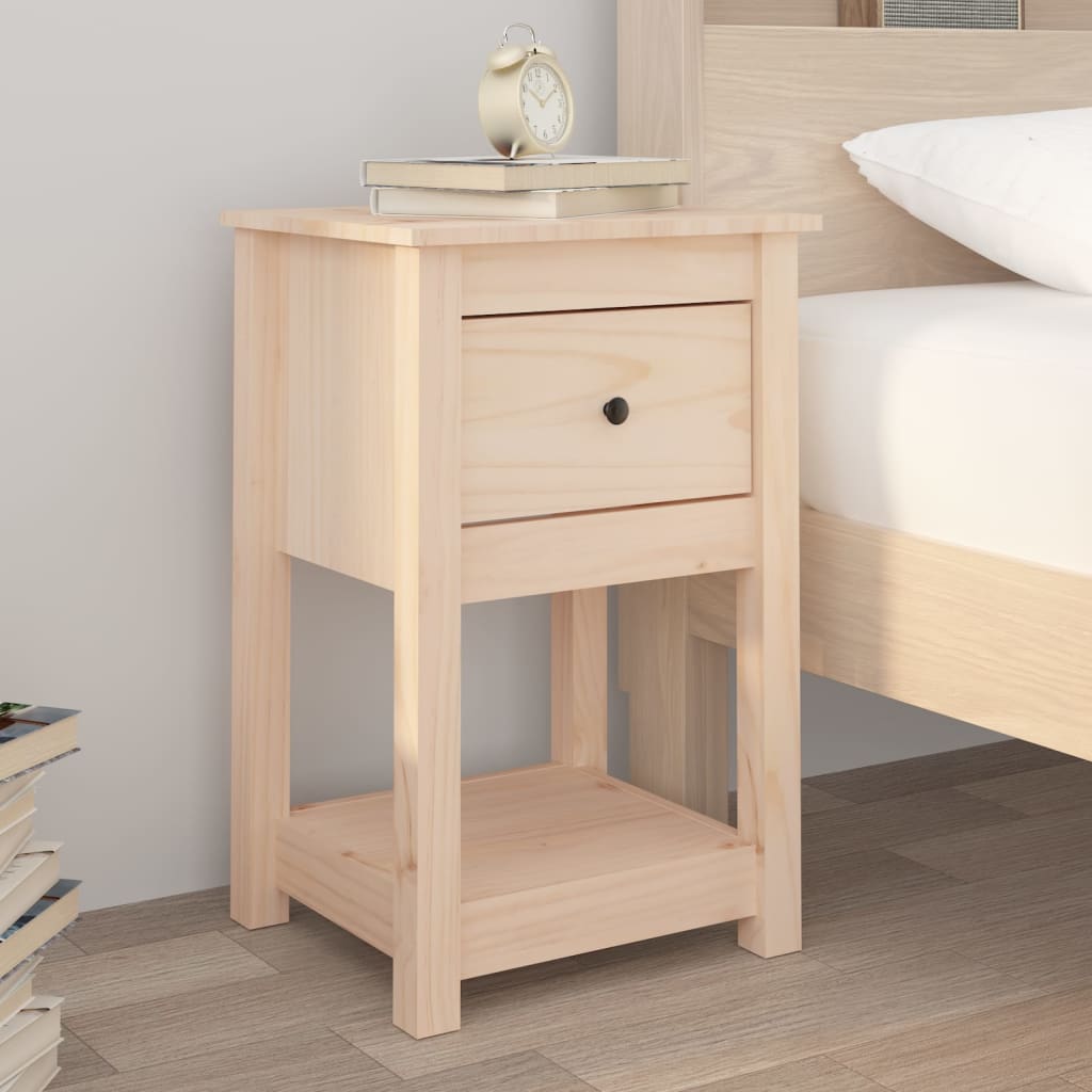 Nachtkastjes 2 st 40x35x61,5 cm massief grenenhout – afbeelding 3