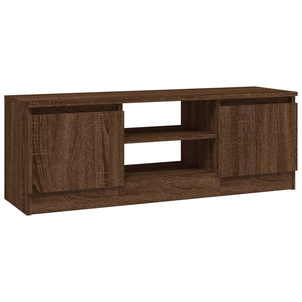 Tv-meubel met deur 102x30x36 cm bruin eikenkleur – afbeelding 2