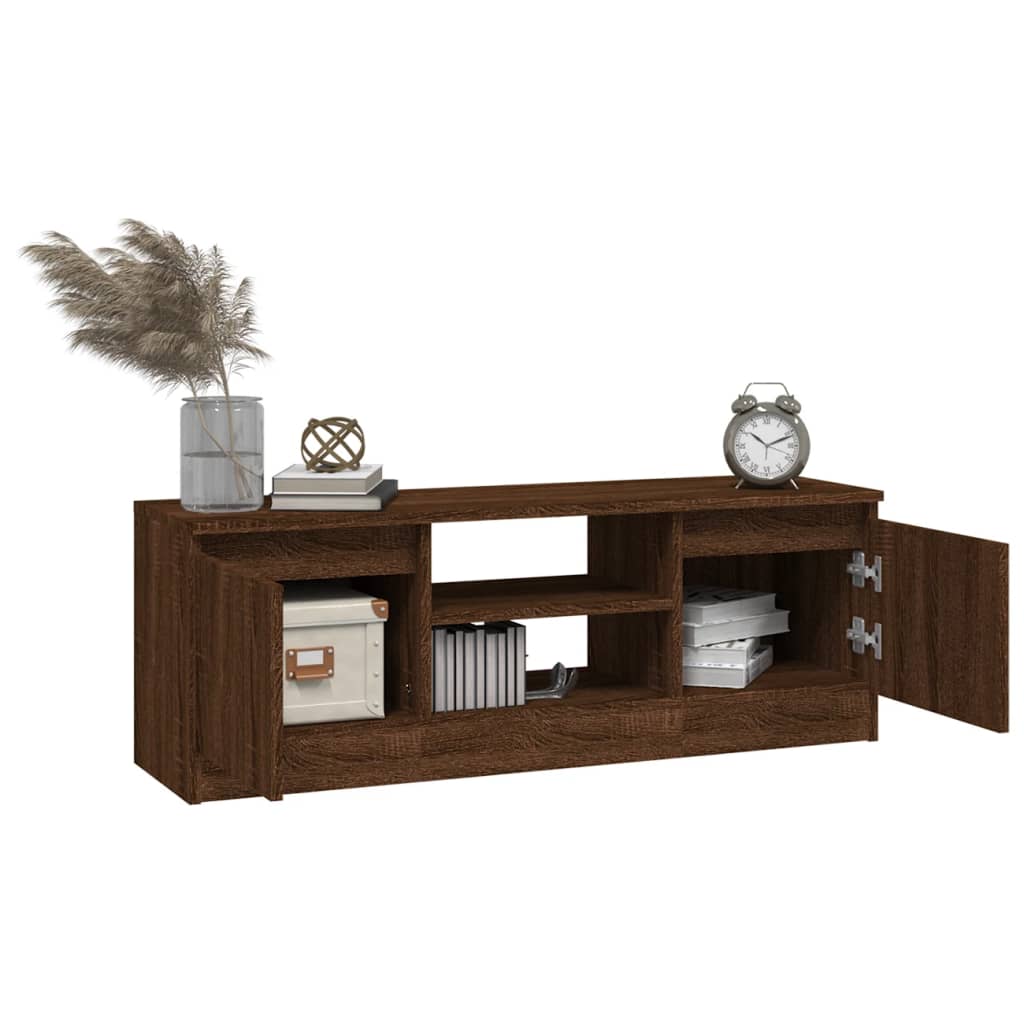 Tv-meubel met deur 102x30x36 cm bruin eikenkleur – afbeelding 4