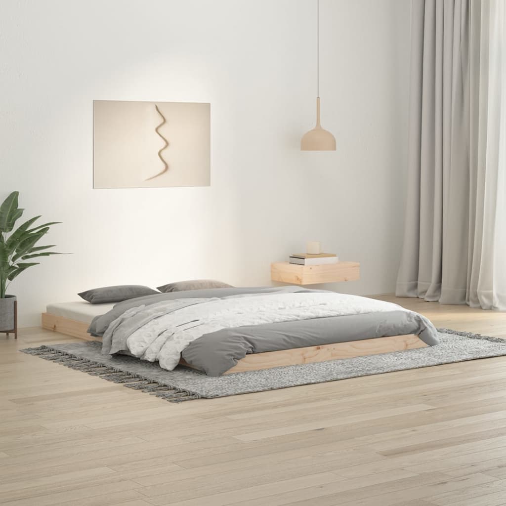 Bedframe massief grenenhout 135x190 cm – afbeelding 1