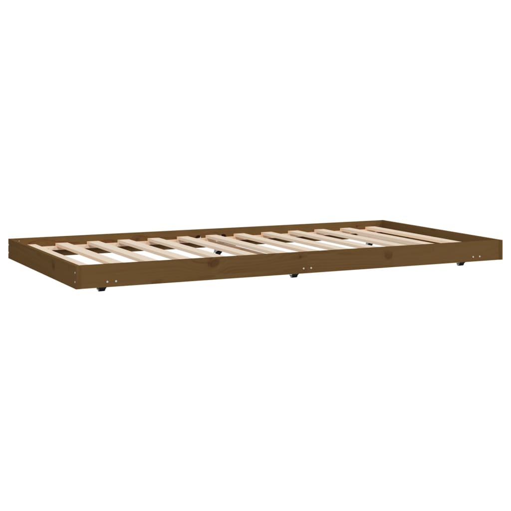 Bedframe massief grenenhout honingbruin 100x200 cm – afbeelding 4