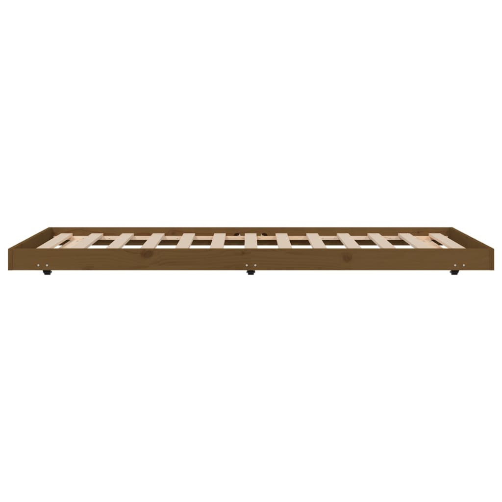 Bedframe massief grenenhout honingbruin 100x200 cm – afbeelding 5