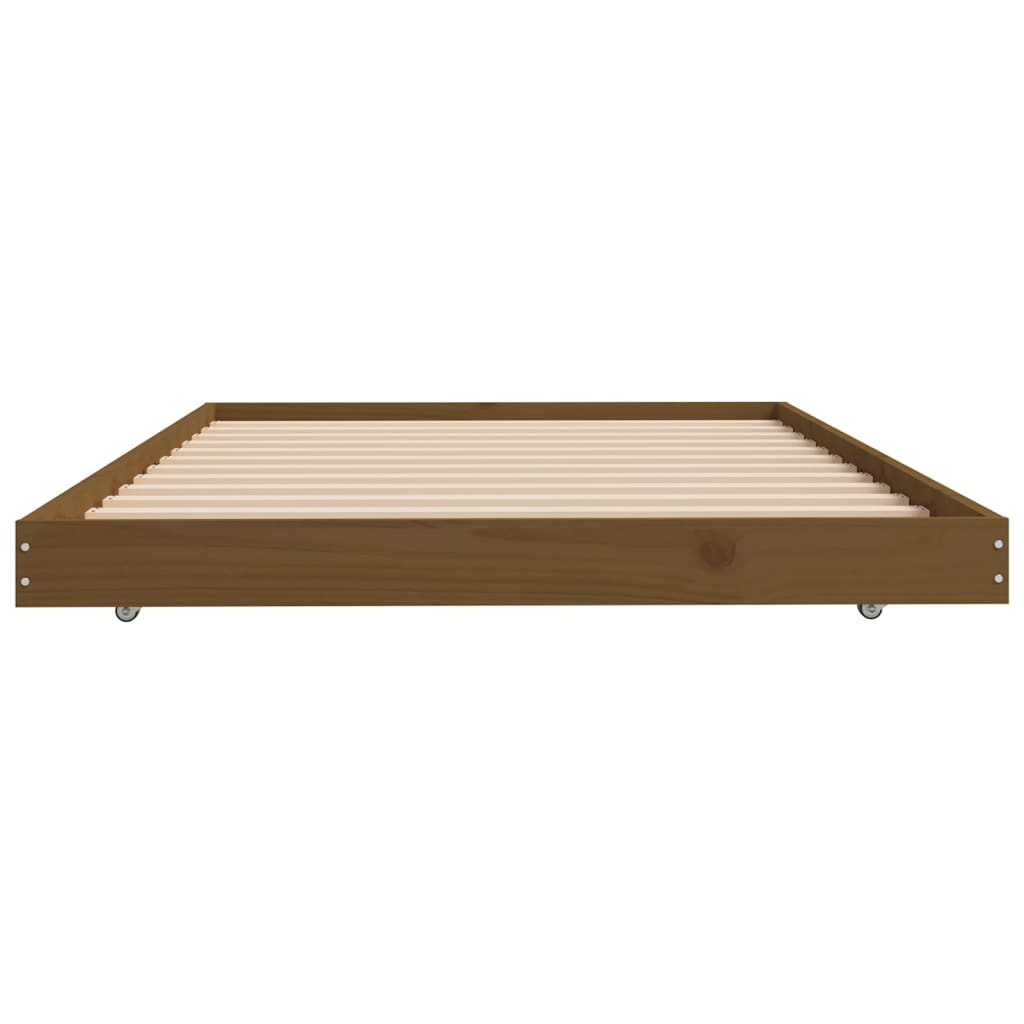 Bedframe massief grenenhout honingbruin 100x200 cm – afbeelding 6