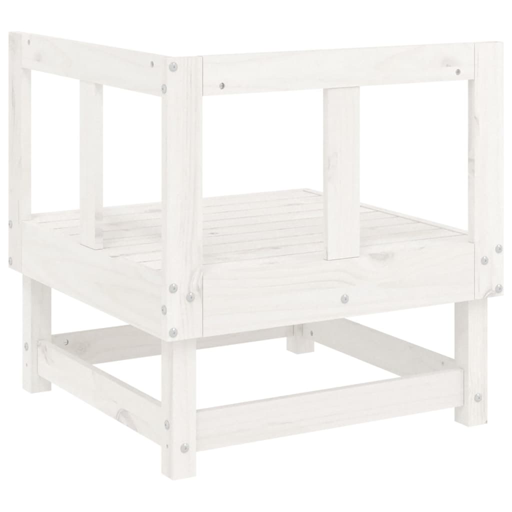 Tuinhoekbank massief grenenhout wit – afbeelding 4
