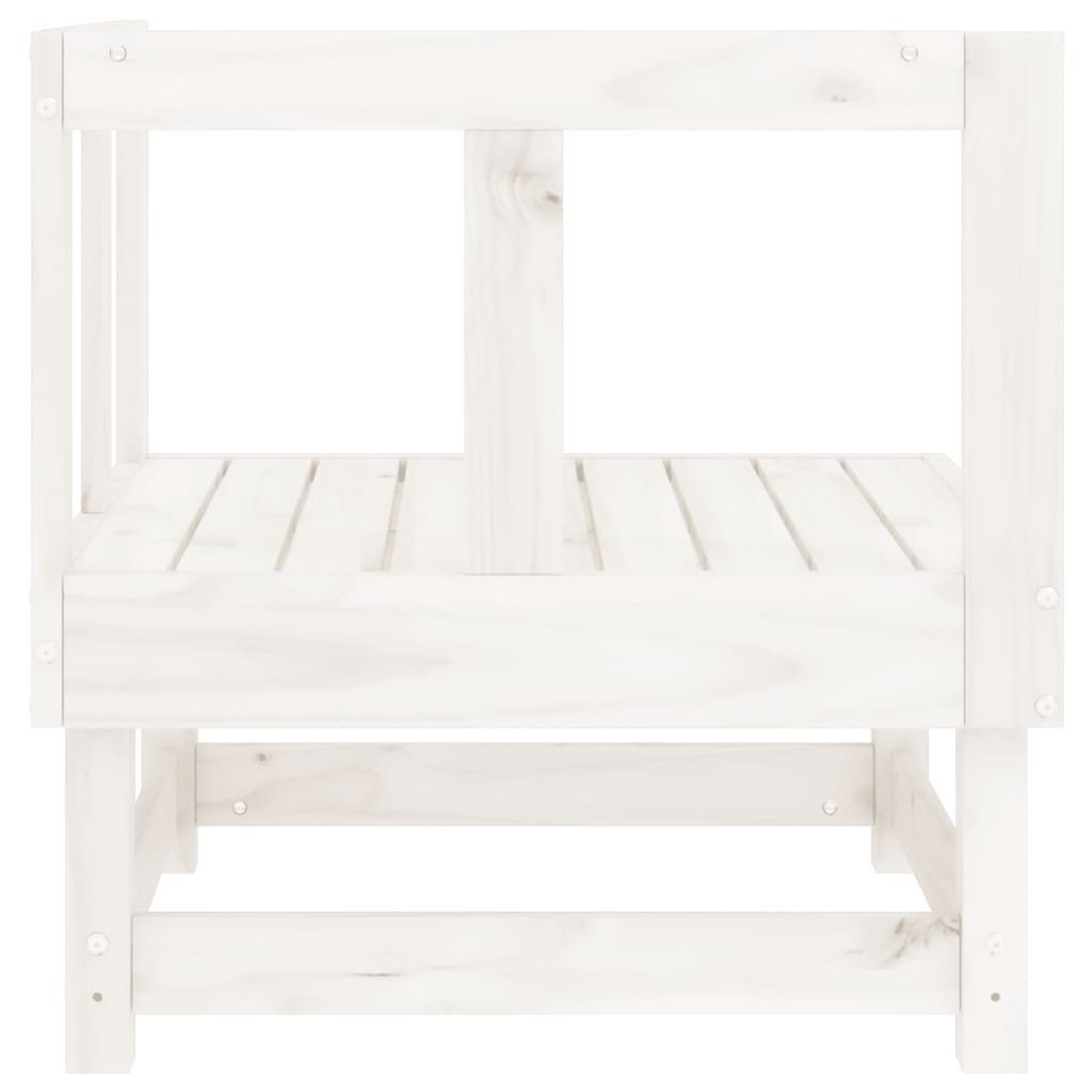 Tuinhoekbank massief grenenhout wit – afbeelding 5