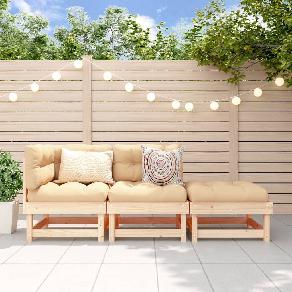 3-delige Loungeset massief grenenhout