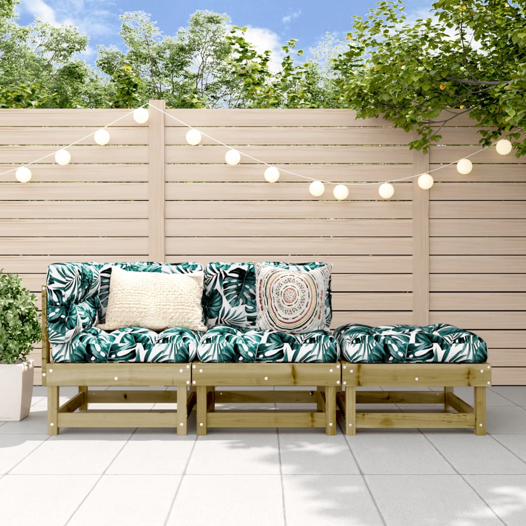 3-delige Loungeset geïmpregneerd grenenhout – afbeelding 1