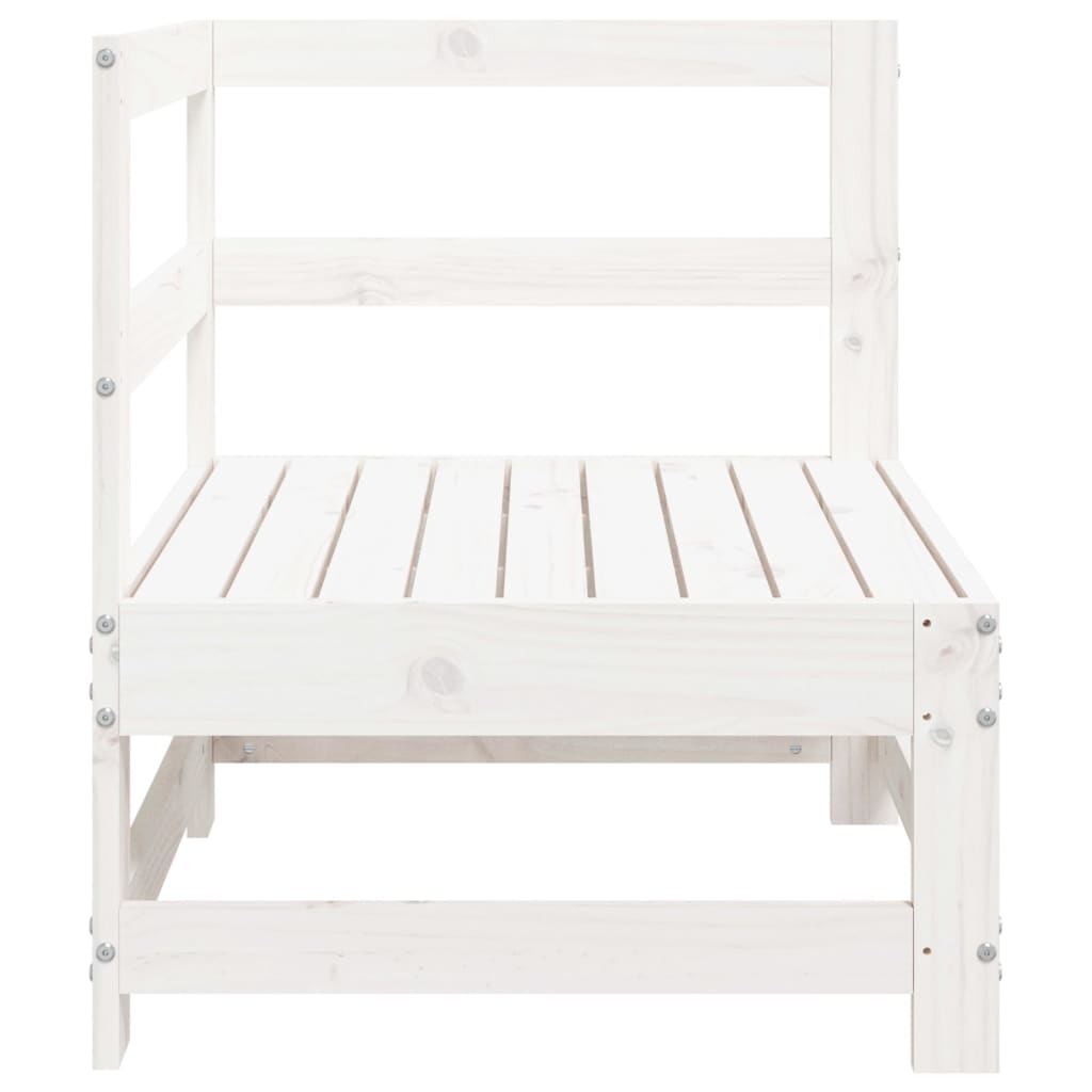 Tuinhoekbank massief grenenhout wit – afbeelding 3