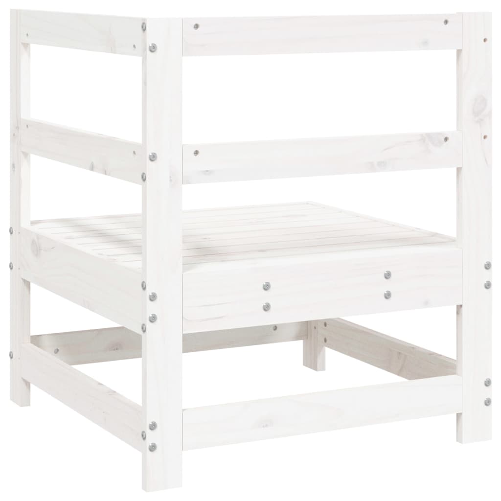 Tuinhoekbank massief grenenhout wit – afbeelding 4