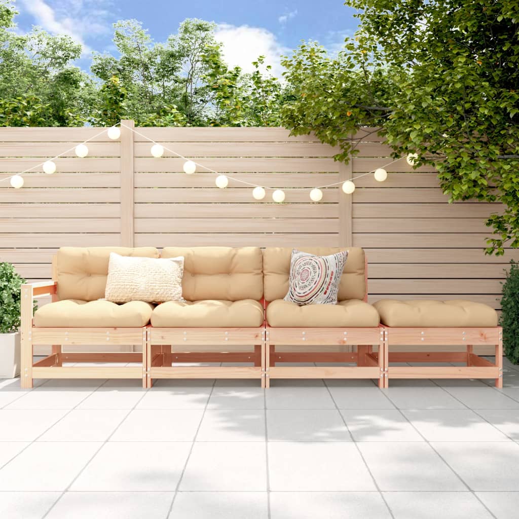 4-delige Loungeset massief grenenhout – afbeelding 1