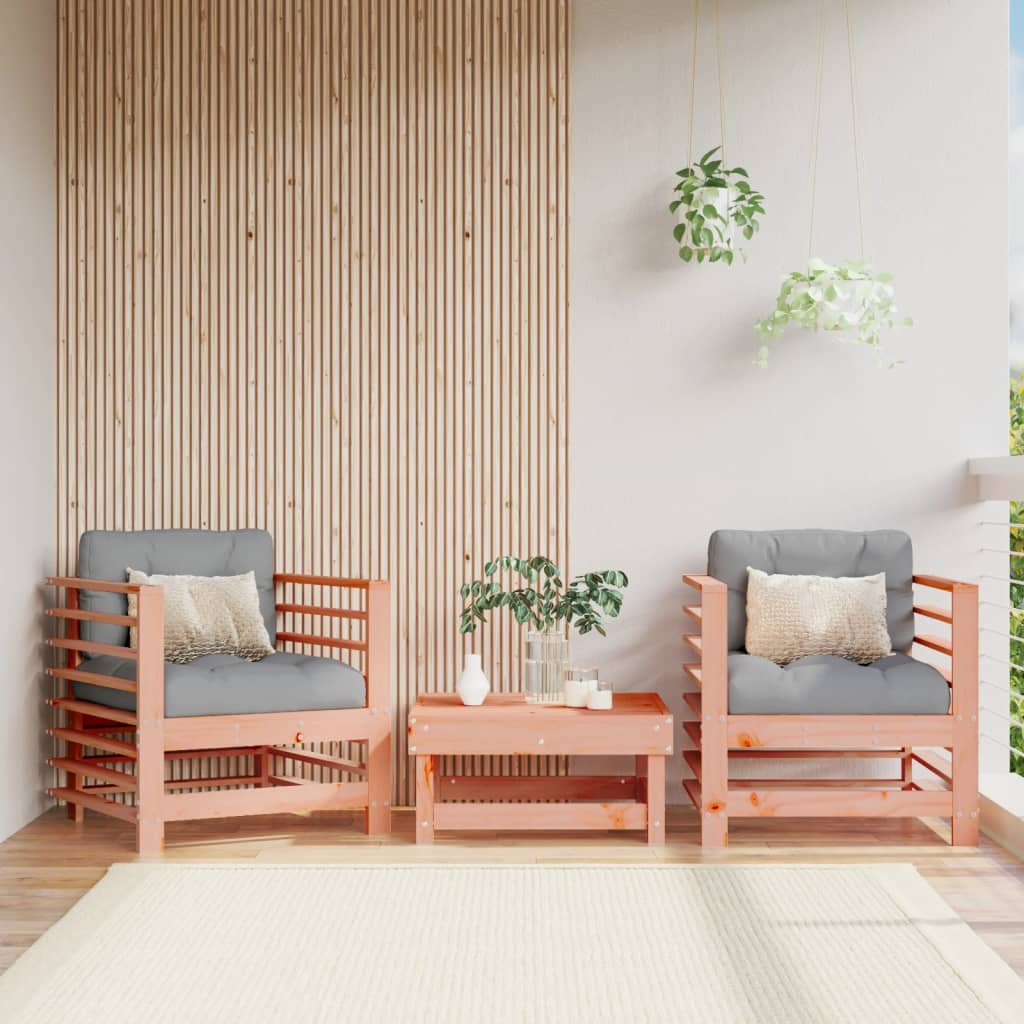 Tuinstoelen 2 st massief douglashout – afbeelding 1