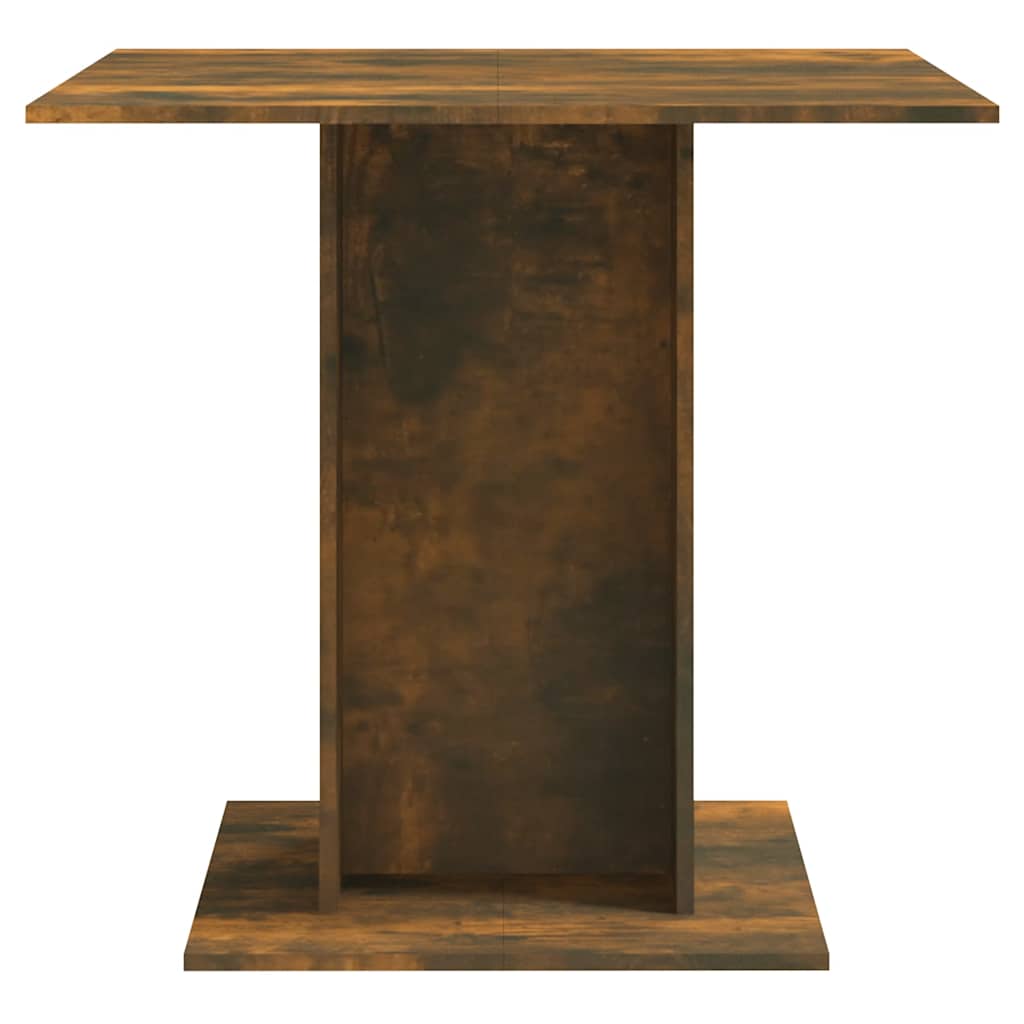 Eettafel 80x80x75 cm bewerkt hout gerookt eiken – afbeelding 5