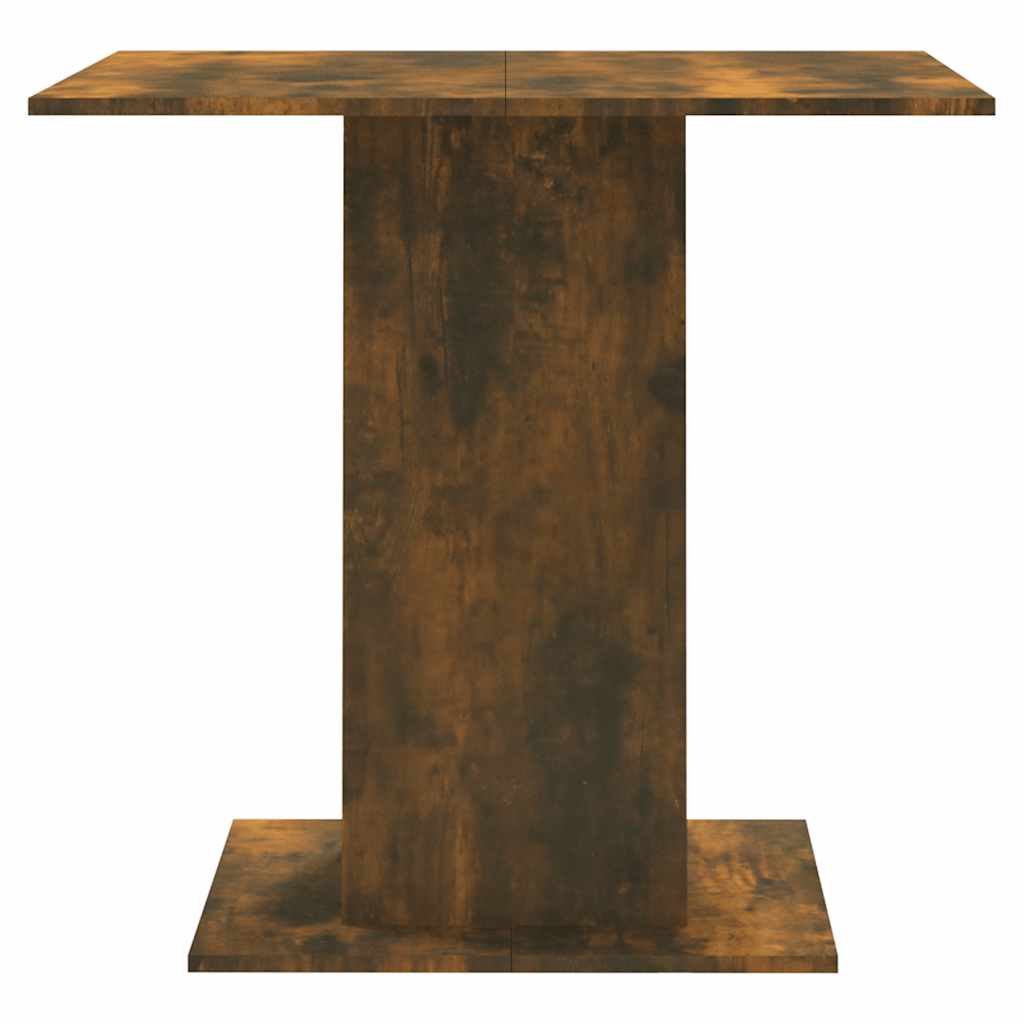 Eettafel 80x80x75 cm bewerkt hout gerookt eiken – afbeelding 6