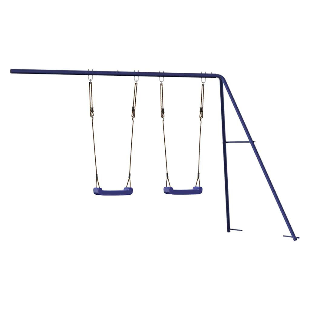 Glijbaan en schommels voor speelhuis blauw polypropeen – afbeelding 1