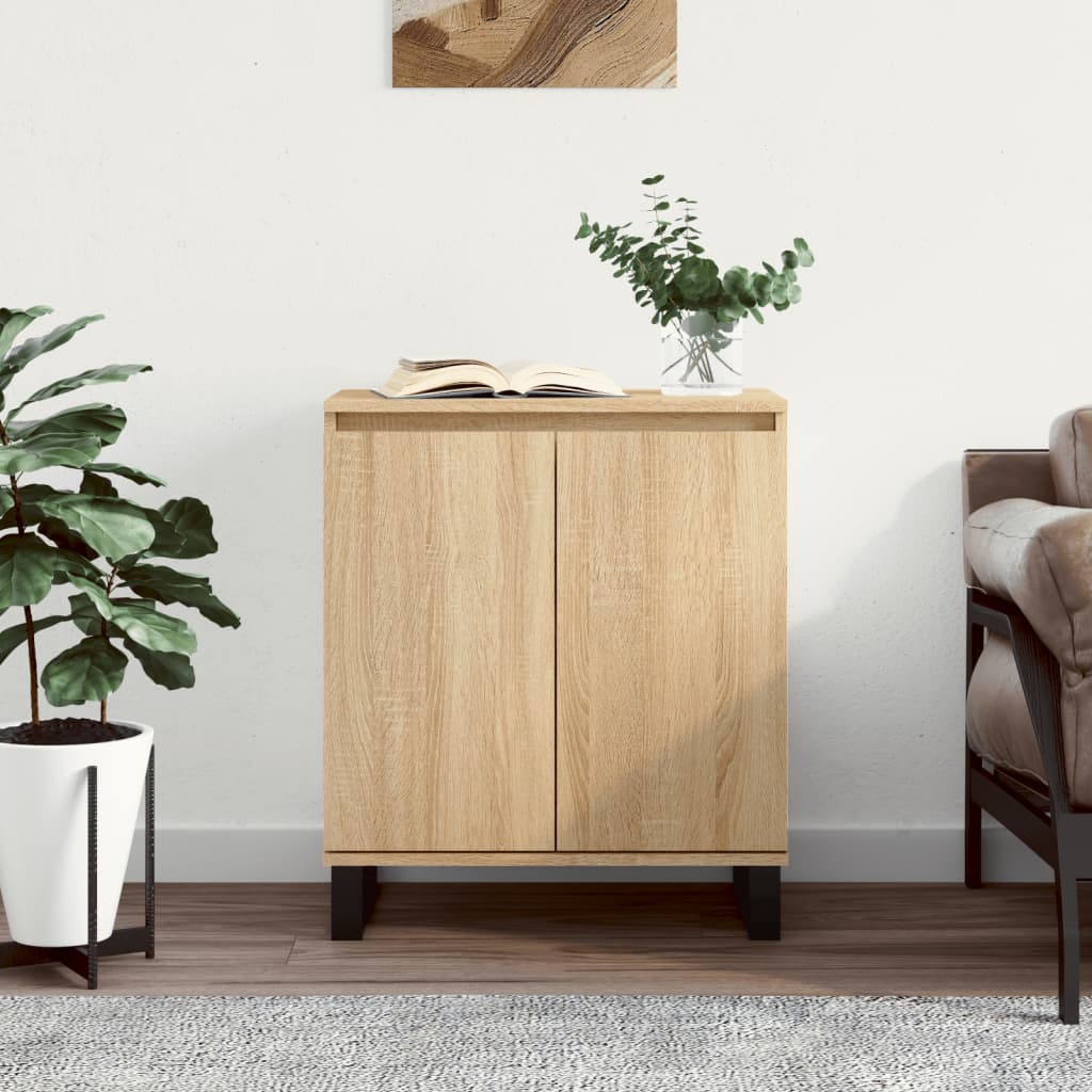 Dressoir 60x35x70 cm bewerkt hout sonoma eikenkleurig – afbeelding 1
