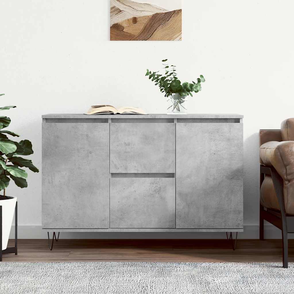 Dressoir 101,5x35x70 cm bewerkt hout betongrijs