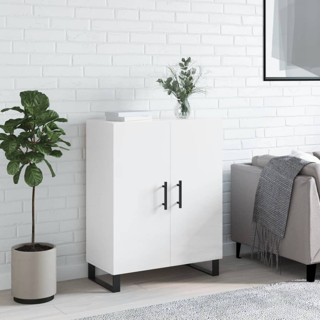 Dressoir 69,5x34x90 cm bewerkt hout hoogglans wit