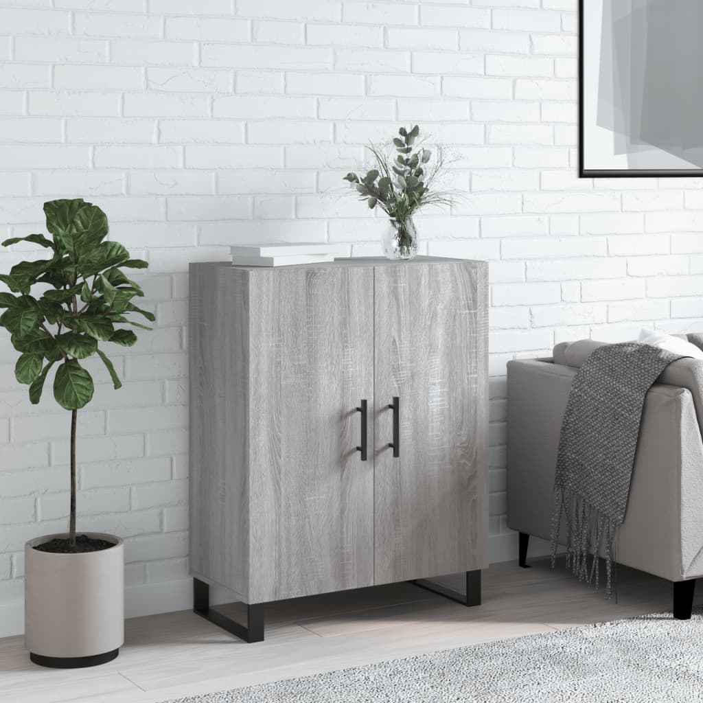 Dressoir 69,5x34x90 cm bewerkt hout grijs sonoma eikenkleurig